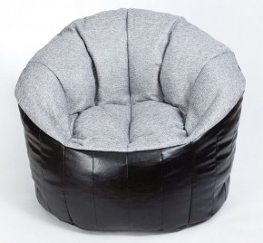 Кресло бескаркасное Релакс Люкс (Серый/Черный) в Пыть-Яхе - pyt-yah.mebel-74.com | фото