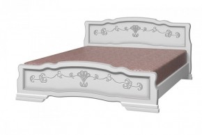 Кровать из массива "Карина-6" Белый Жемчуг (900х2000) в Пыть-Яхе - pyt-yah.mebel-74.com | фото